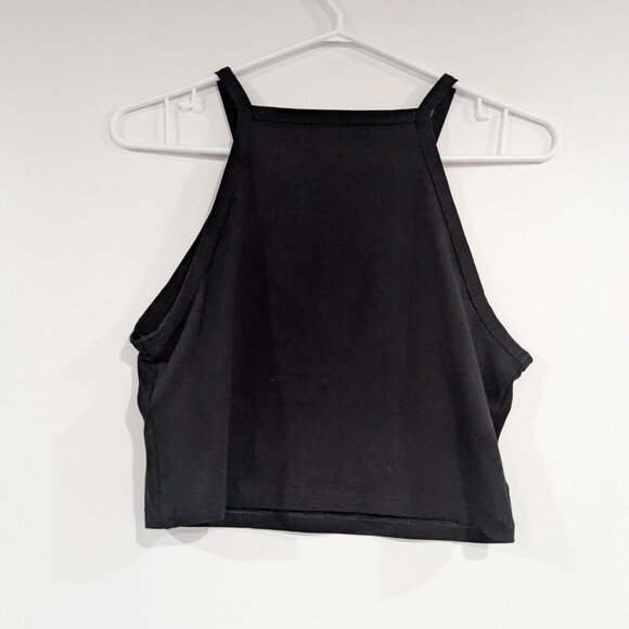 H&M Coachella Beaded Crop Tank Black Pink Blue Size Medium - Picture 3 of 3